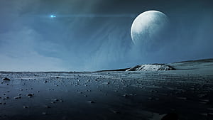 Pluto Surface Moon, HD wallpaper