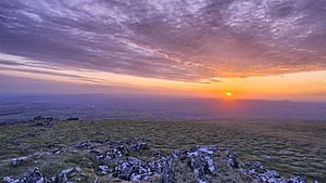 clouds, sunset, England, valley, Devon, Dartmoor National Park for mobile and , section пейзажи, resolution, HD wallpaper