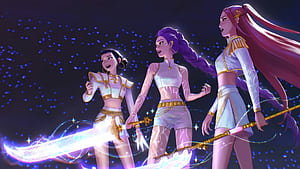 Huntrix , KPop Demon Hunters, Rumi, Huntrix and Saja Boys, HD wallpaper