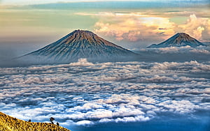 Mount Merapi, HD wallpaper