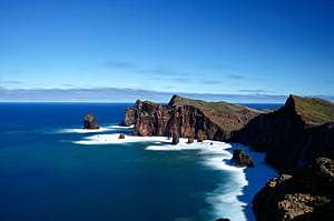 A large body of water surrounded, Madeira Island, HD wallpaper