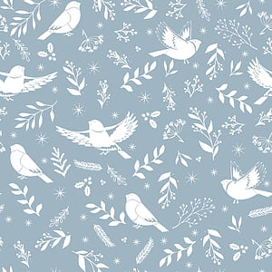 Winter Bird Pattern, HD phone wallpaper
