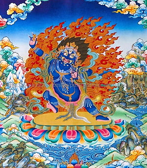 vajrapani Tibetan thangka paper poster interior wall decor, HD phone wallpaper