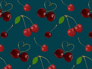 Cherry pattern, HD wallpaper
