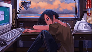 Programming Anime, Boy Programmer, HD wallpaper