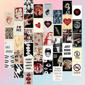 Decor Vintage Downtown Girl Room Decor Pcs Mini Y Posters For Room Aesthetic , Cute Y Room Decor 2000s Wall Collage Kit, Retro Red Art Prints For Teen, HD phone wallpaper