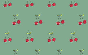 Cherry, Patterns, Berries, Vector, Texture, HD wallpaper