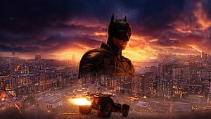 The Batman Gotham City , Superheroes , , , Background, and, HD wallpaper