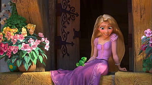 Tangled Rapunzel With Pascal, HD wallpaper