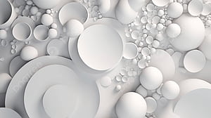 3D Bubble Pattern With White Gradient, Circle Pattern, HD wallpaper