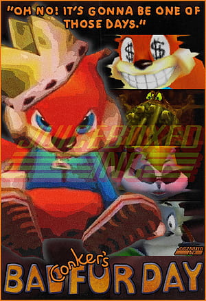Conker's Bad Fur Day Poster Print. N64 Poster. Gaming Poster. Classic Poster. Gaming Decor New Zealand, HD phone wallpaper