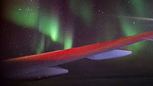 Above The North Pole, sky, snow, aurora, northern-lights, nature, HD wallpaper