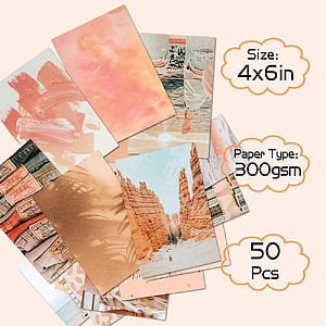 50pcs Peach Beach Aesthetic For Wall Collage Boho Style Collage Print Kits Teal Color Room, HD phone wallpaper
