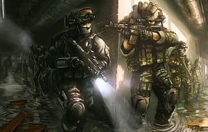 Combat Operator, HD wallpaper