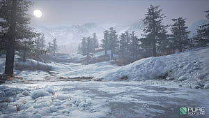 Forest Snow Ground Tutorial, HD wallpaper