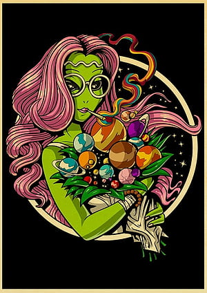 Psychedelic Alien, HD phone wallpaper