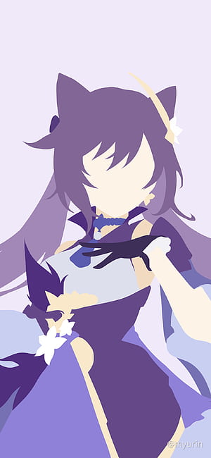 Keqing(minimalist) Genshin Impact, HD phone wallpaper