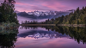 Lake Matheson , Aesthetic, New Zealand, Landscape, NEW ZEALAND LANDSCAPEs, HD wallpaper
