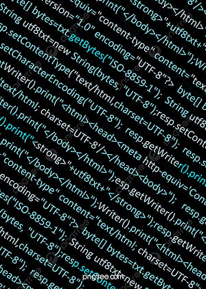 Flat Blue Code Scrambling Character Background For, HTML Code, HD phone wallpaper