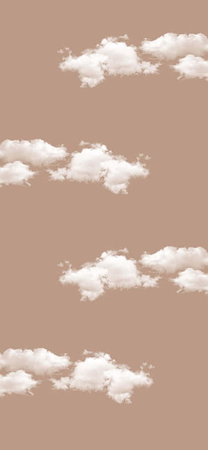 Beige Sky Cloud Pattern, Beige Clouds, HD phone wallpaper