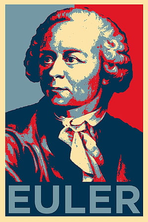 Leonhard Euler Art Print 'Hope' Art Print Gift Maths Math Physics, Calculus Graph Theory // Size: A4 (210 x 297 mm) : Home & Kitchen, HD phone wallpaper
