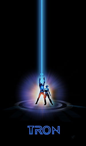 Tron Poster Classic, Movie, Sci Fi, Space, Phone, HD phone wallpaper