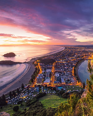 Mauao / Mount Maunganui Summit Bay of Plenty, Tauranga New Zealand, HD phone wallpaper