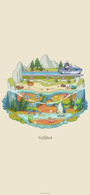 Genshin Impact Fontaine Art, HD phone wallpaper