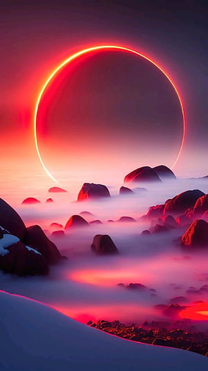 Heavenly Solar Eclipse, The Eclipse, HD phone wallpaper