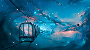 Train Of The Dreams, train, dreams, artist, artwork, digital-art, deviantart, HD wallpaper