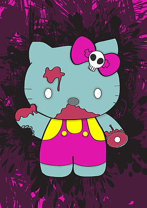 Evil Hello Kitty, HD phone wallpaper