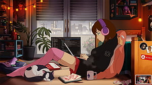 We're releasing the first ever shadowy super coder lofi vid at 4pm UTC. Watch this account for the YT link, Coding Lofi, HD wallpaper