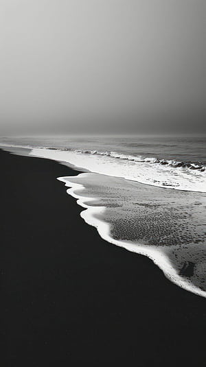 Dark Beach, Shoreline, HD phone wallpaper