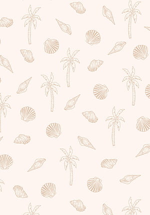 Boho Beach Shells Pattern, HD phone wallpaper