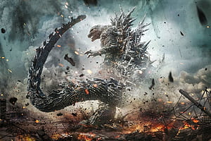 Godzilla Minus One' Full Body Reveal Key Visual, HD wallpaper