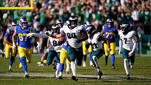 Jordan Davis Seals Eagles' 33 26 Thrilling Win Over Rams With Philly's 2nd Blocked FG Of 4th Quarter, HD wallpaper