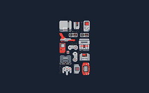 video Games, Consoles, Nintendo Entertainment System, SNES, GameBoy, Nintendo GameBoy Advance, 8 bit, Minimalism / and Mobile Background, 8 Bit Gaming, HD wallpaper