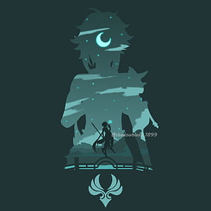 Ayush Thakur From Genshin Impact, Genshin Impact Minimalist, HD phone wallpaper