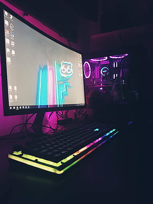 PC Gaming Setup, HD phone wallpaper