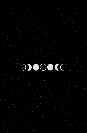 Moon Phases, Eclipse, black amoled oled background, cosmos, lunar, minimalist art minimal design aesthetic pleasing trending popular new fresh high quality phone ultra pastel colors, phone, HD phone wallpaper