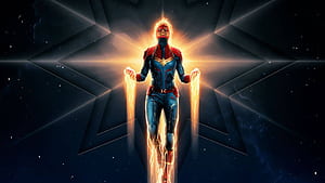 Oled Captain Marvel Binary Form, HD wallpaper