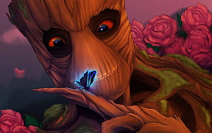 Groot, Big Groot, HD wallpaper
