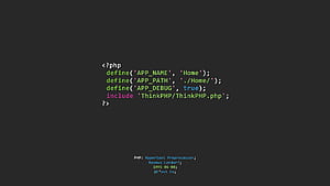 Minimal PHP Code — Grey, code, PHP, programming, simple, grey, HD wallpaper