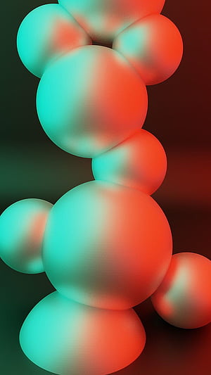 3D white objects, HD phone wallpaper