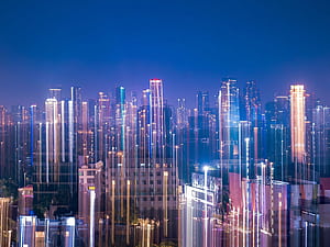 Jakarta Indonesia Skyline New Years Eve Bing, Indonesia Night, HD wallpaper