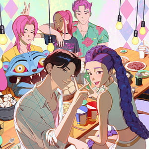 Huntrix , Saja Boys, KPop Demon Hunters, HD phone wallpaper