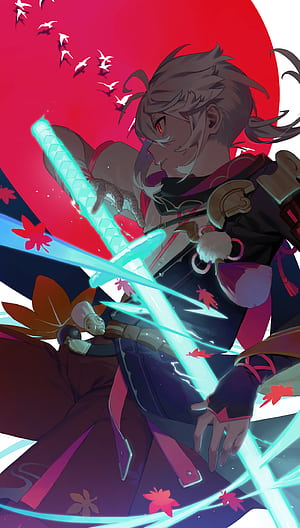 Genshin Impact Kaedehara Kazuha, HD phone wallpaper