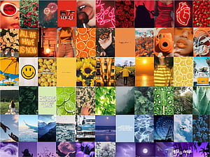 Rainbow Collage Computer, HD wallpaper
