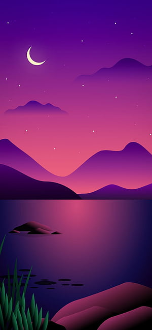Night, Simple Vector, HD phone wallpaper