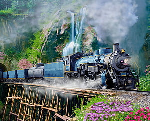 Train Spring, HD wallpaper